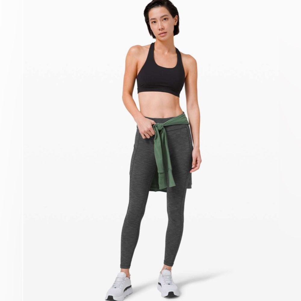 Lululemon Speed Up Tight 28" With Pockets Heathered Black sz 6 - Picture 3 of 14